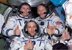 The Expedition 6 crew. Image credit NASA