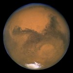 Mars, as seen through the Hubble Space Telescope.