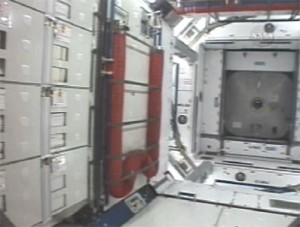 The Harmony module lacks the new car smell but looks brand new. Image credit Spaceflight Now