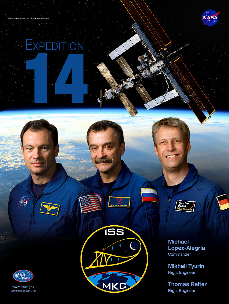 Expedition 14 Poster with Thomas Reiter