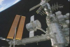 Harmony being moved to its temporary home on Unity. Image credit Space.com