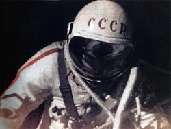 Leonov during his EVA.