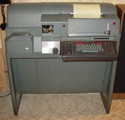 The teletype machine used by early Mission Control might have looked like this one.