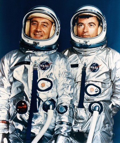 Gus Grissom and John Young. Image credit FlickRiver