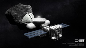 Concept art for what a "space mining" rig could look like. Image credit Deep Space Industries
